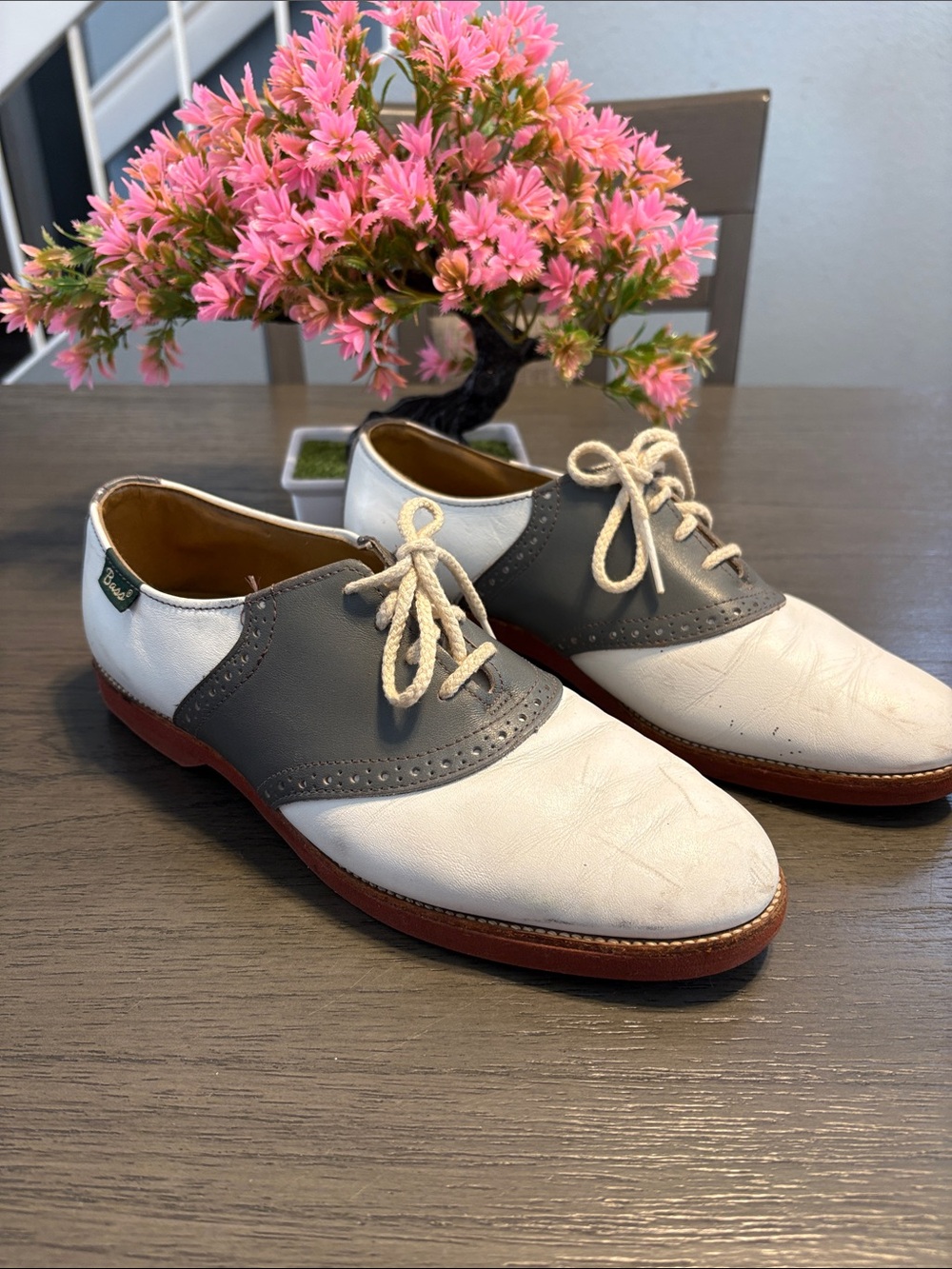 Vintage 80s Bass Saddle Shoes